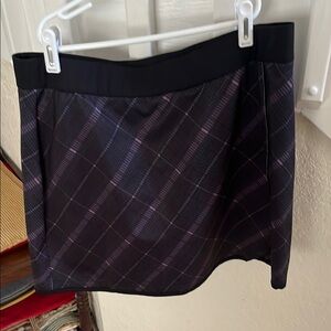 Black and Blue A-Line Mini Skirt for Casual Wear